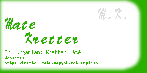 mate kretter business card